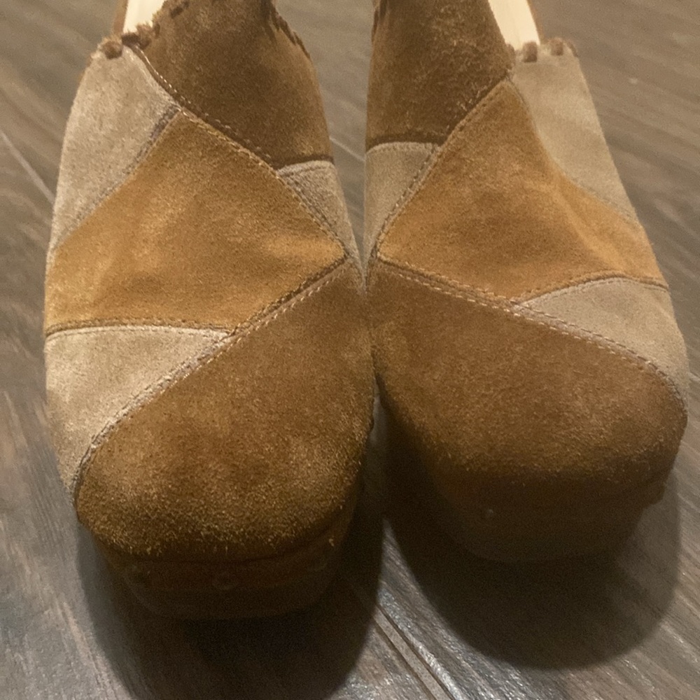 Nine West Patchwork Suede Chunky Platform Slip On… - image 5